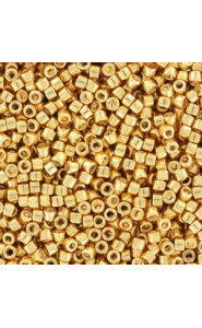 Miyuki delica Beads 11/0 - Galvanized yellow gold dyed DB-410